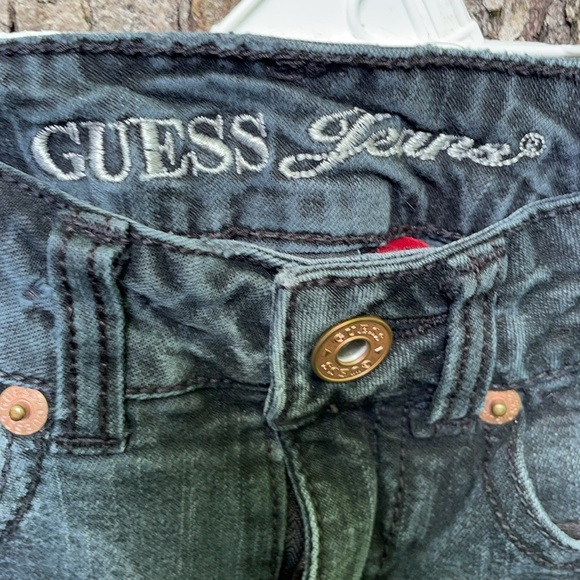 Guess Jeans Daredevil Skinny Leg Black Charcoal Gray Denim 7 Boys - Picture 3 of 16